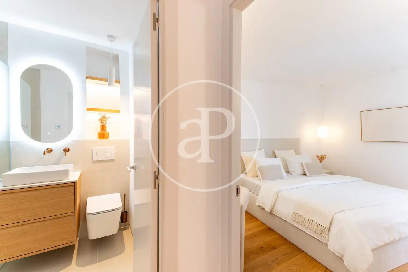 Schlafzimmer von Wohnung zum Verkauf in  Palma de Mallorca mit Klimaanlage, Heizung und Terrasse