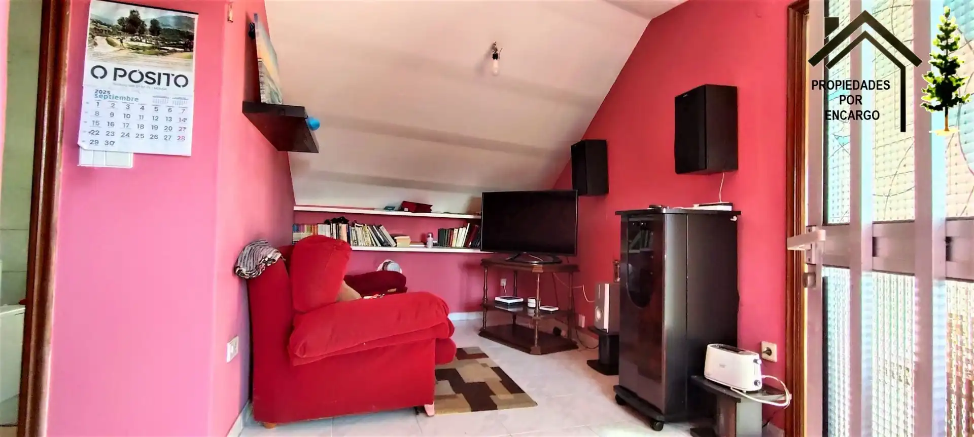 Sala de estar de Casa o chalet en venta en Moaña con Terraza