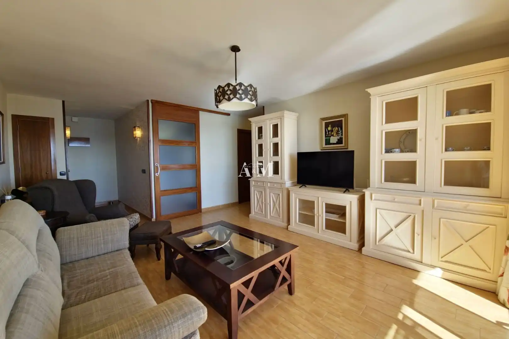 Wohnzimmer von Wohnungen zur Miete in Torrevieja mit Heizung, Terrasse und Schwimmbad