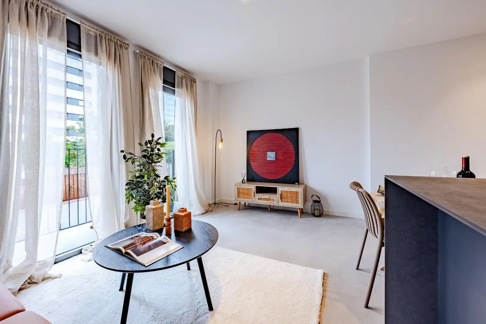 Sala de estar de Piso de alquiler en Barcelona con Aire acondicionado, Calefacción y Parquet