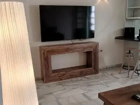 Living room of Flat for sale in Mijas  with Air Conditioner, Terrace and Swimming Pool