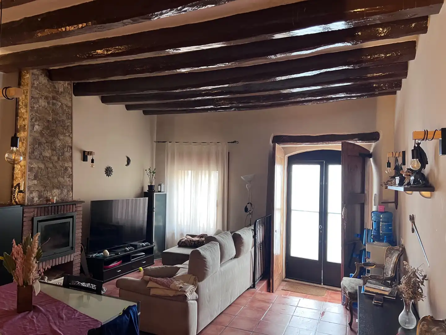 Wohnzimmer von Haus oder Chalet zum Verkauf in Vilassar de Dalt mit Terrasse und Ofen
