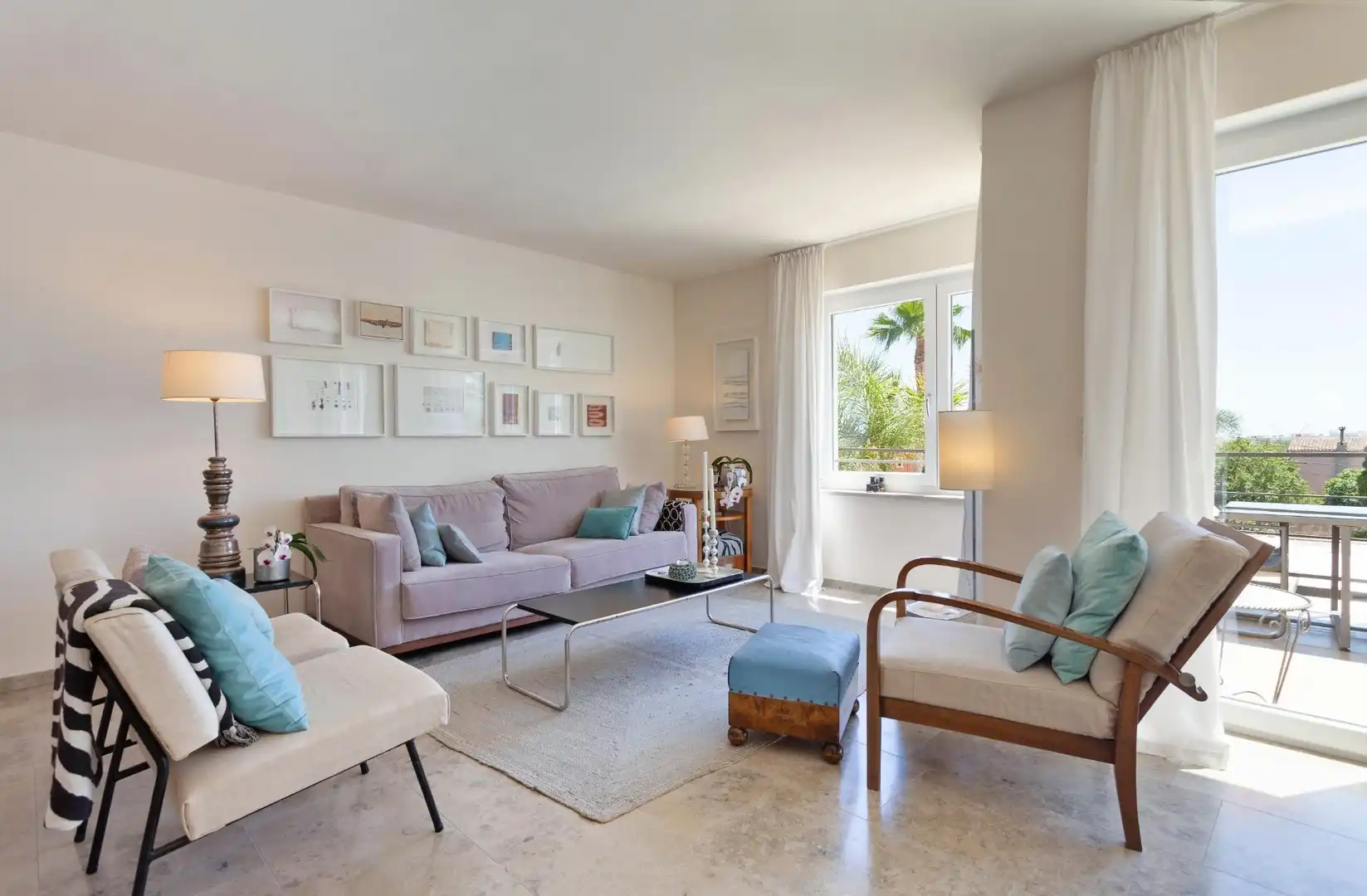 Sala d'estar de Casa o xalet en venda en  Palma de Mallorca amb Aire condicionat, Jardí privat i Terrassa