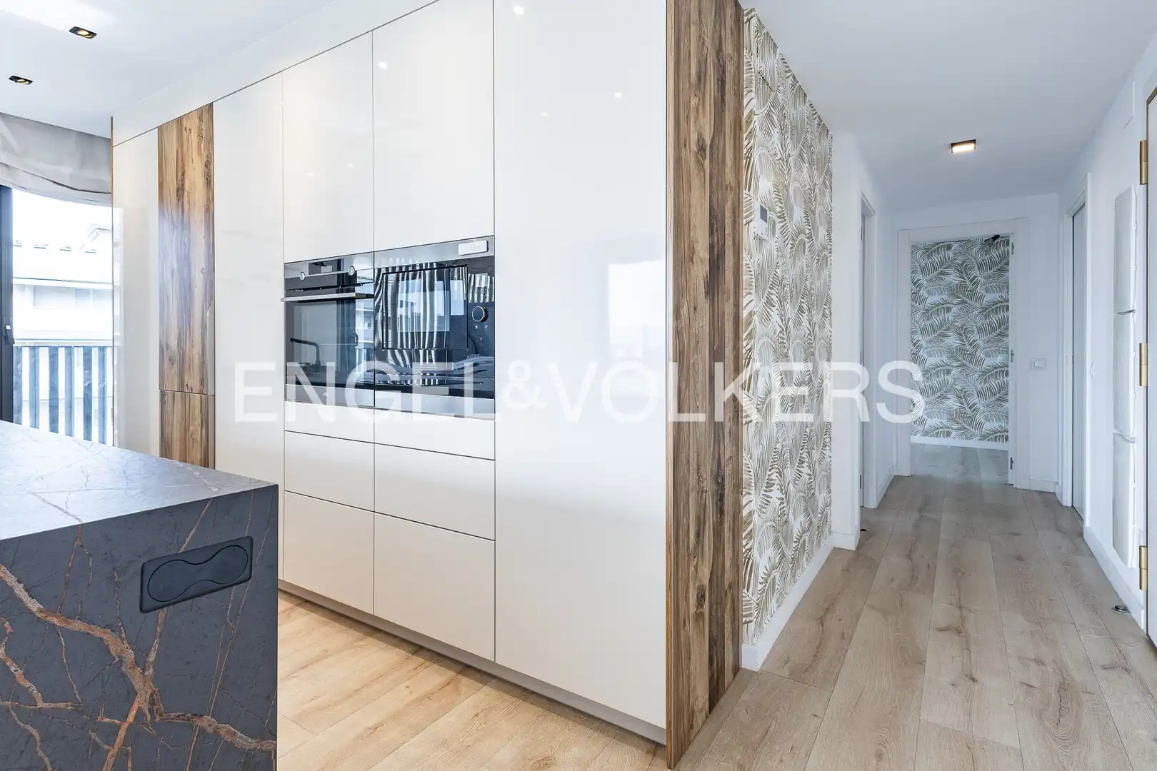 Cocina de Ático en venta en Sant Adrià de Besòs con Aire acondicionado, Calefacción y Parquet