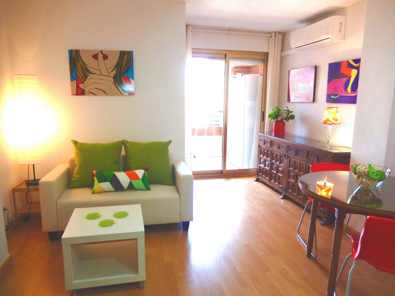 Living room of Study to share in  Murcia Capital  with Air Conditioner and Terrace