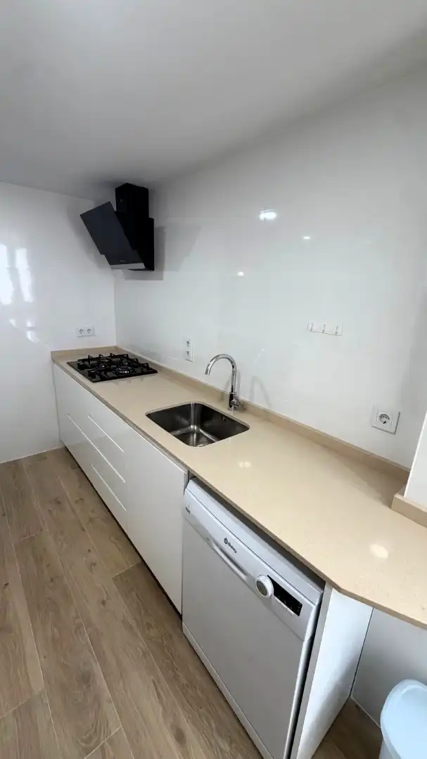 Kitchen of Flat for rent in Valencia  with Air Conditioner, Terrace and Furnished
