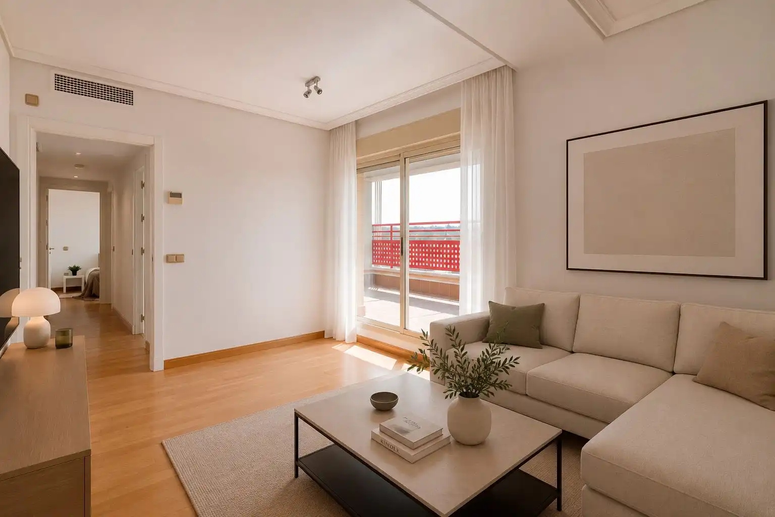 Sala de estar de Ático de alquiler en Madrid con Jardín privado, Parquet y Trastero