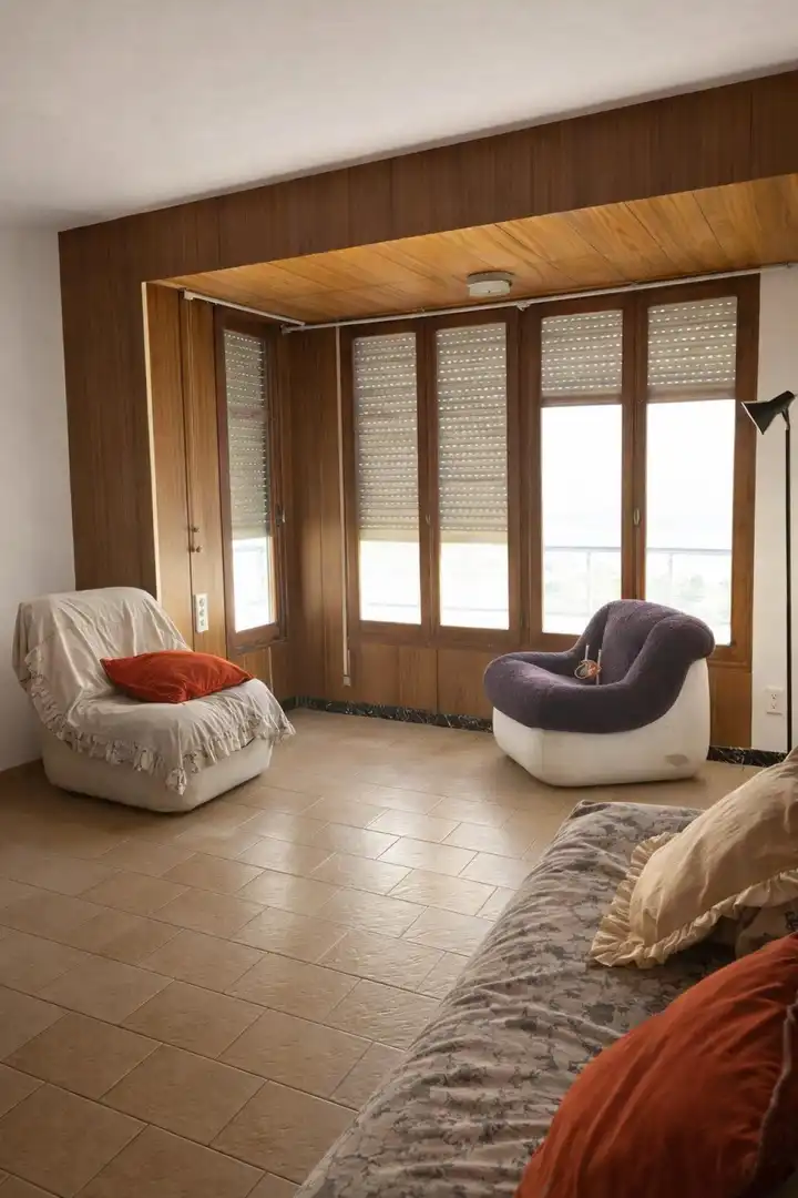Sala de estar de Casa adosada en venta en Almansa con Terraza