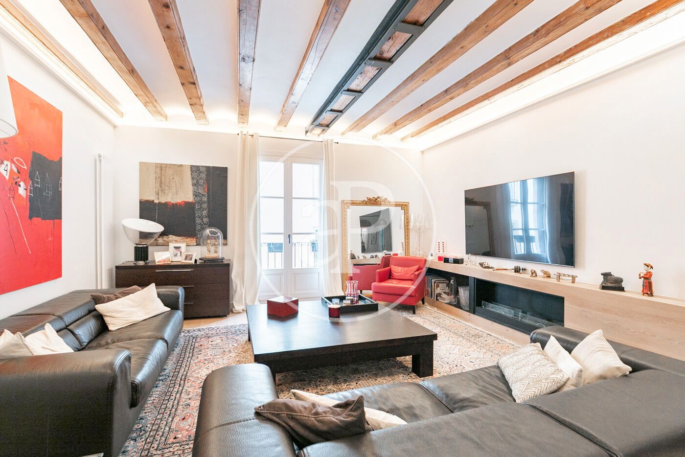 Sala de estar de Piso en venta en  Barcelona Capital con Aire acondicionado, Calefacción y Balcón