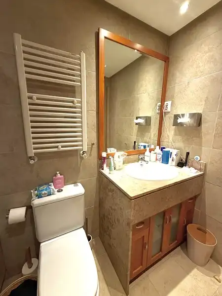 Baño de Piso de alquiler en Madrid con Aire acondicionado, Calefacción y Jardín privado