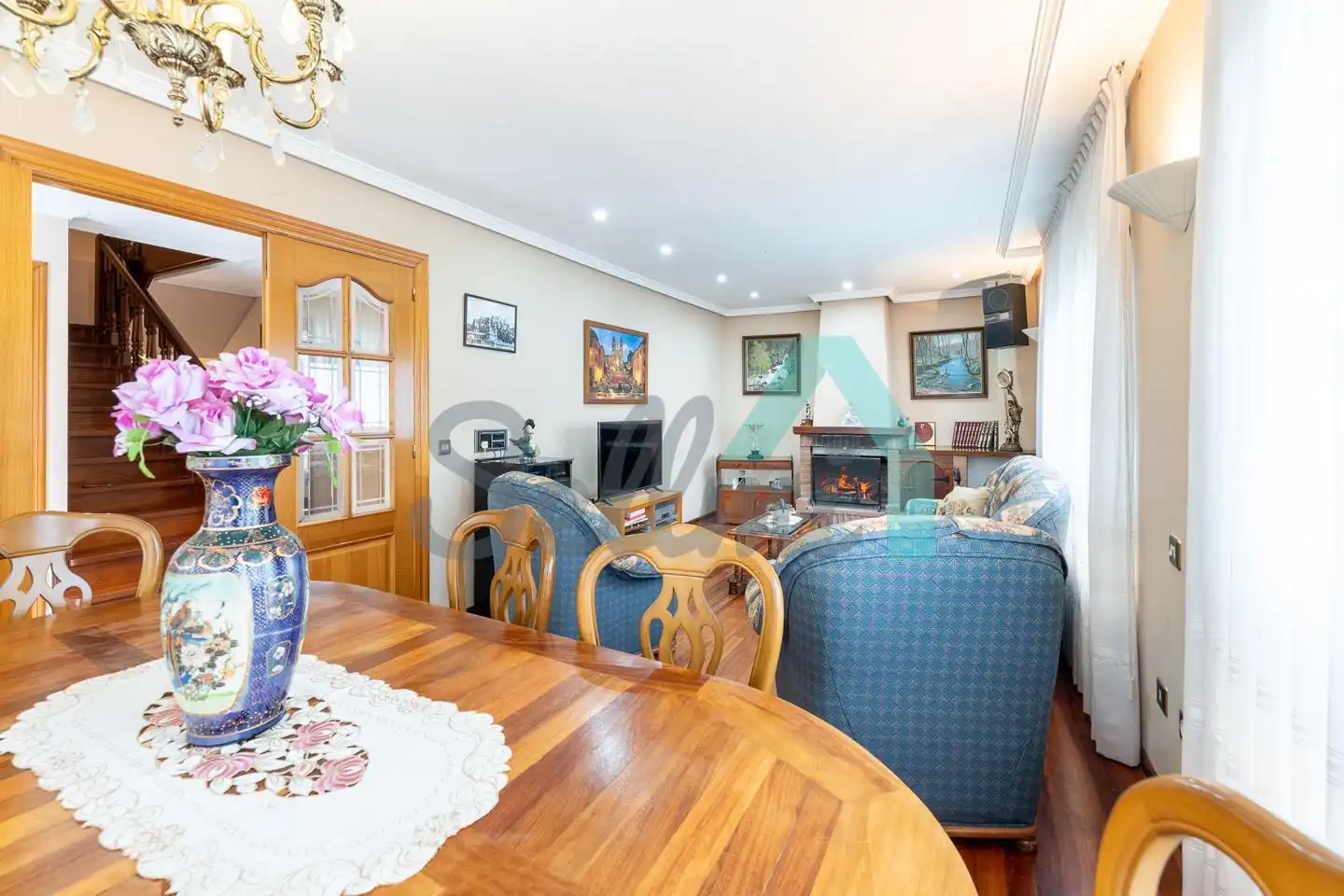 Sala de estar de Casa adosada en venta en El Franco  con Calefacción, Jardín privado y Parquet