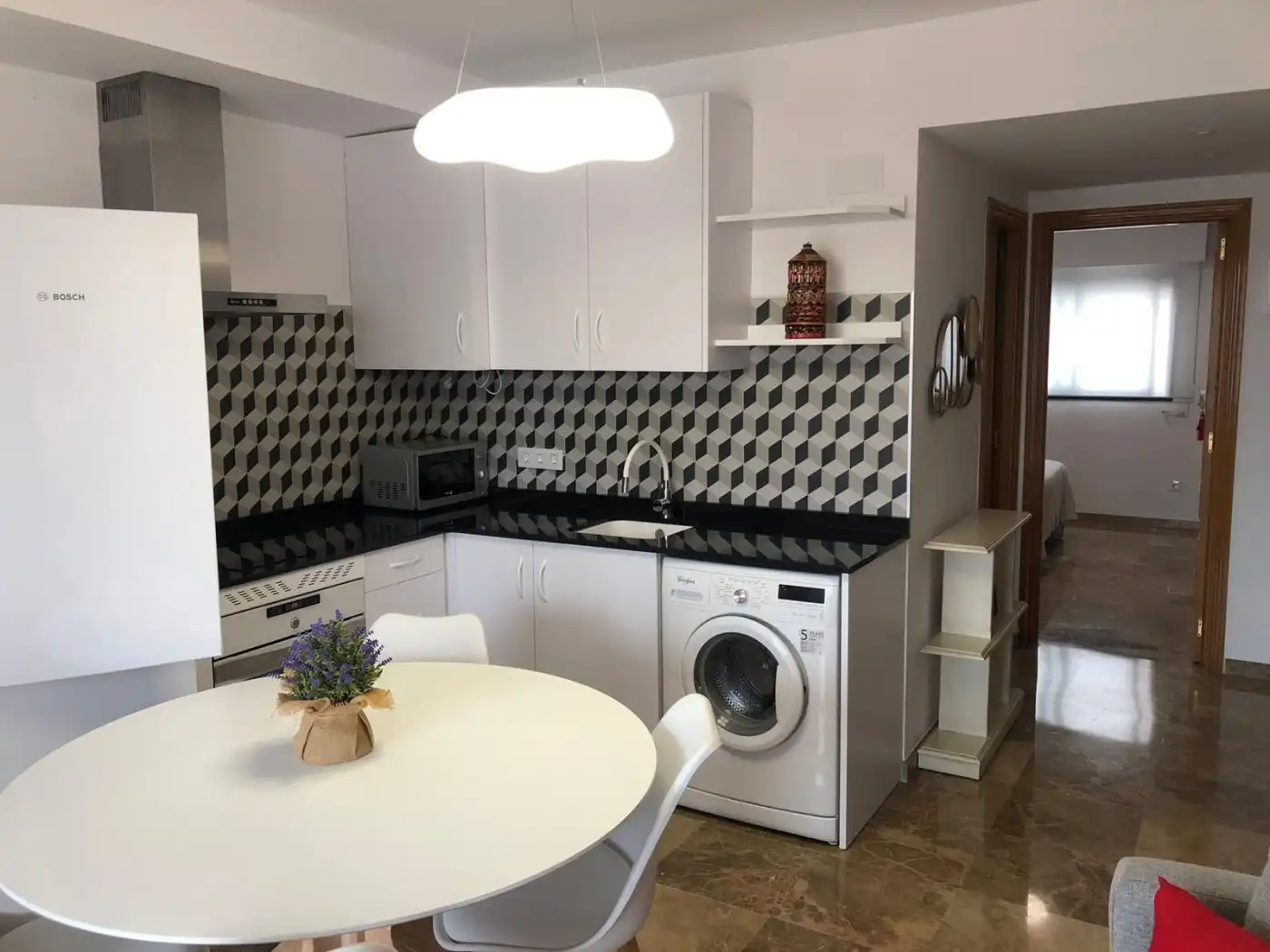 Cocina de Ático de alquiler en Valencia con Aire acondicionado, Calefacción y Terraza