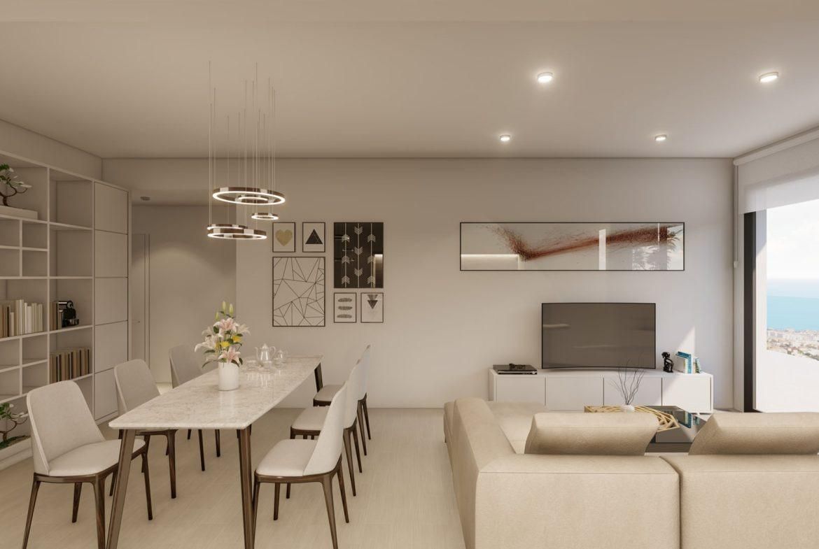 Sala d'estar de Apartament en venda en Benalmádena amb Aire condicionat, Calefacció i Terrassa