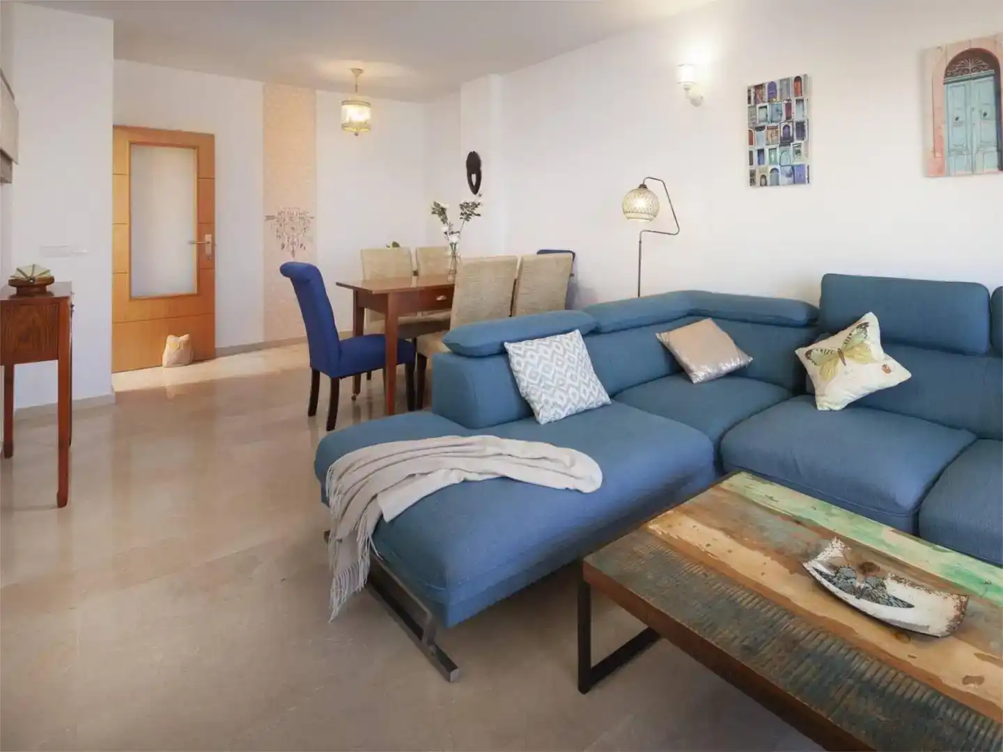 Sala de estar de Piso de alquiler en Vélez-Málaga con Aire acondicionado, Piscina y Amueblado