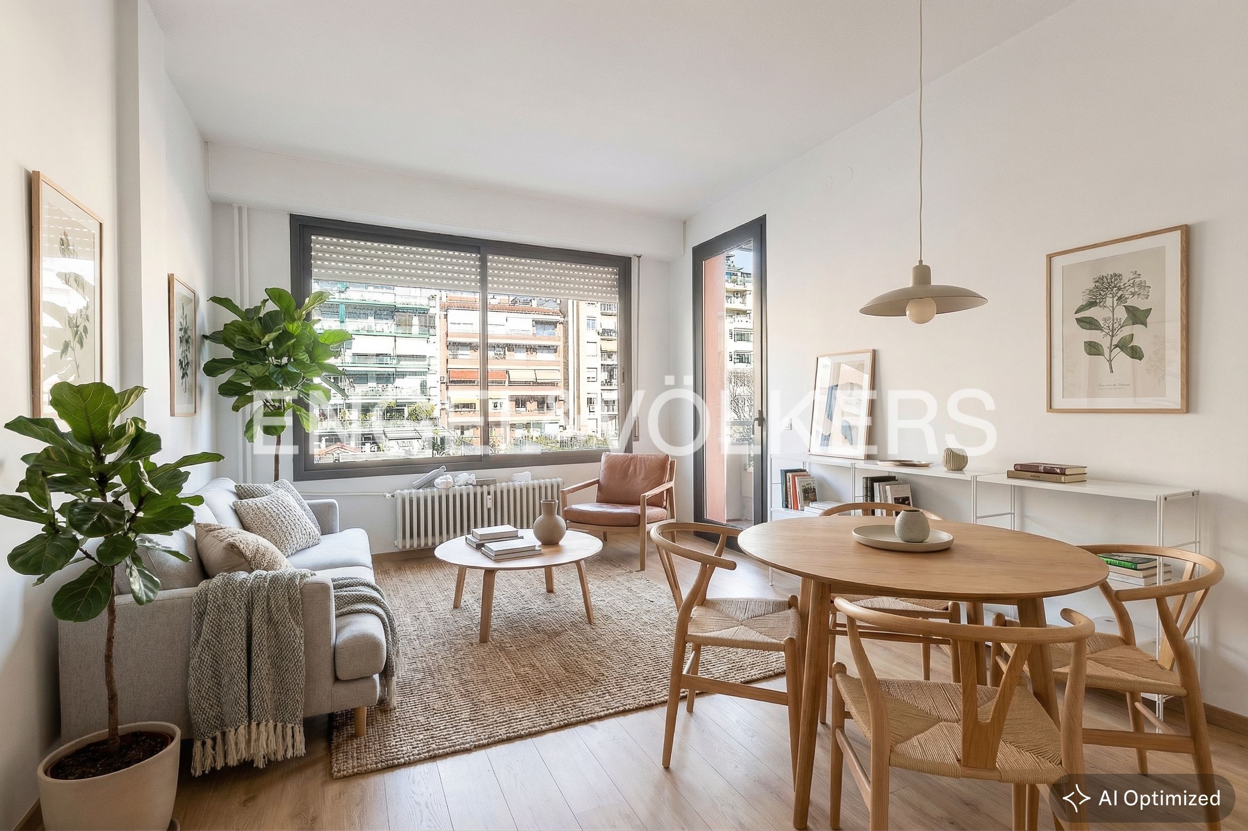 Sala de estar de Piso en venta en  Barcelona Capital con Aire acondicionado, Calefacción y Parquet