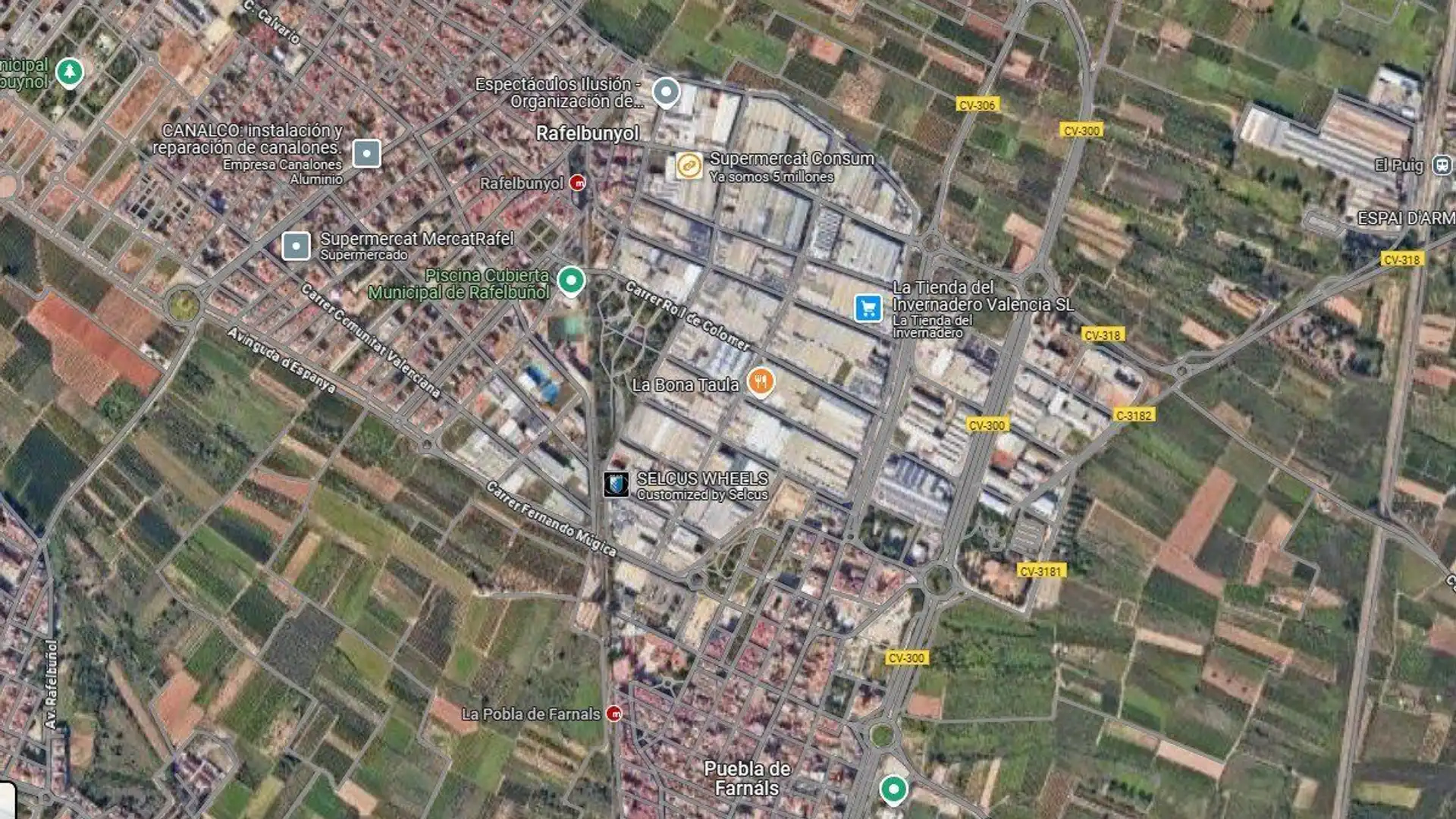 Exterior view of Industrial buildings for sale in Rafelbuñol / Rafelbunyol