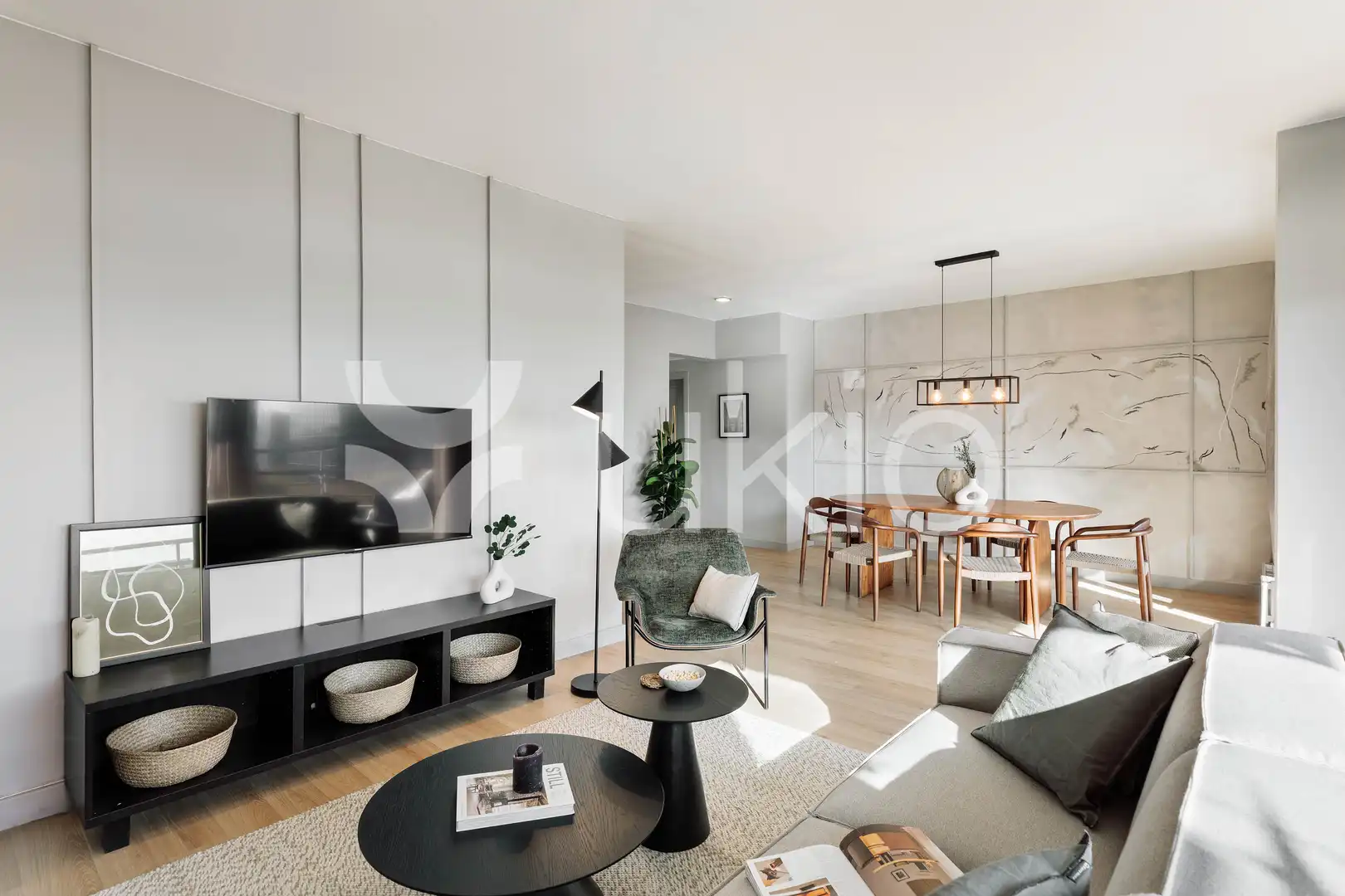 Living room of Apartments for rent in Barcelona  with Air Conditioner, Heating and Terrace