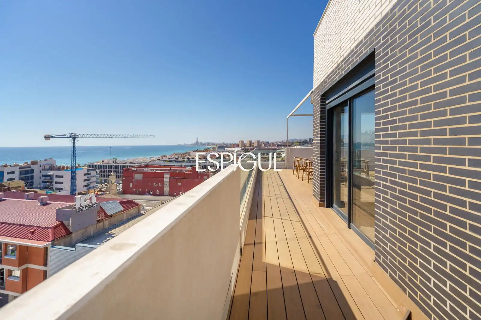 Terrace of Attic for sale in Montgat  with Air Conditioner, Heating and Parquet flooring