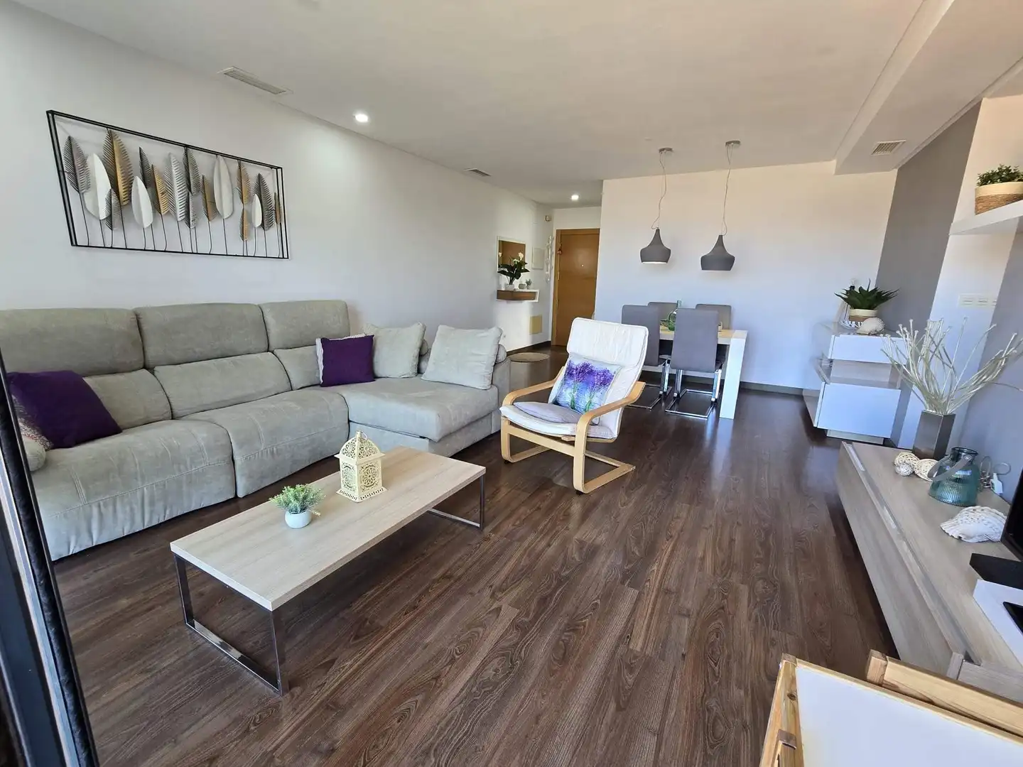 Sala de estar de Piso en venta en Crevillent con Aire acondicionado, Parquet y Terraza
