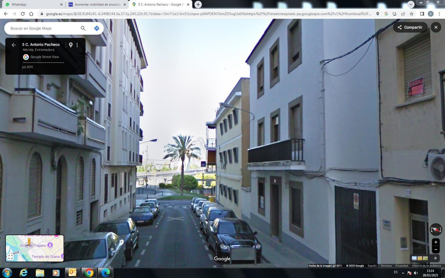 Vista exterior de Pis en venda en Mérida amb Terrassa