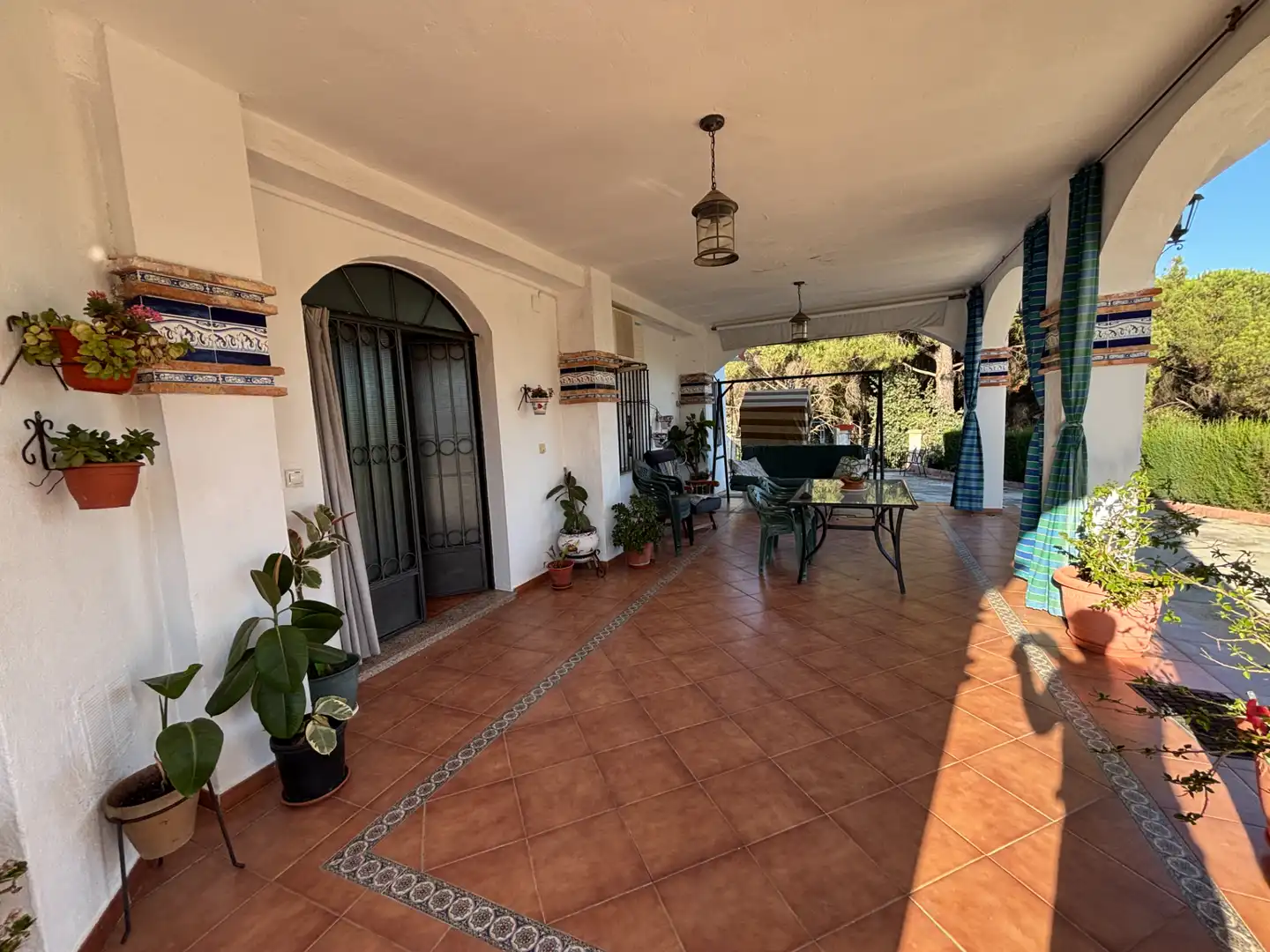 Terraza de Finca rústica en venta en Andújar con Aire acondicionado, Jardín privado y Piscina