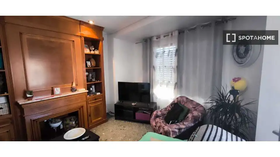 Sala d'estar de Pis per a compartir en Sagunto / Sagunt amb Aire condicionat, Calefacció i Moblat