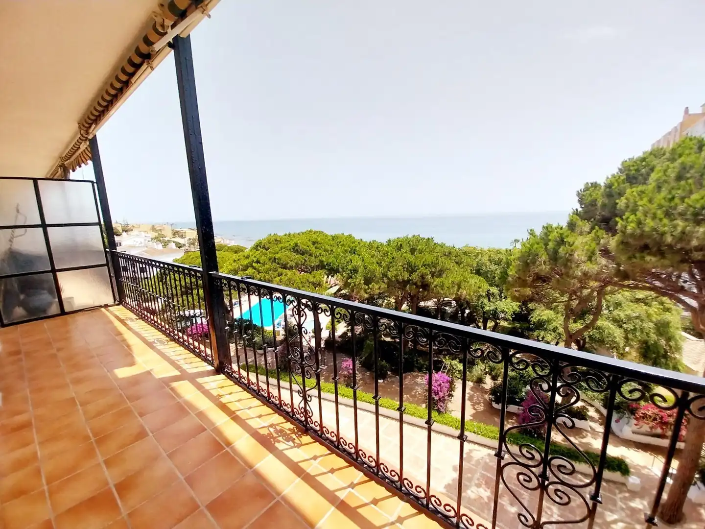 Terrassa de Apartament de lloguer en Mijas amb Jardí privat, Terrassa i Balcó