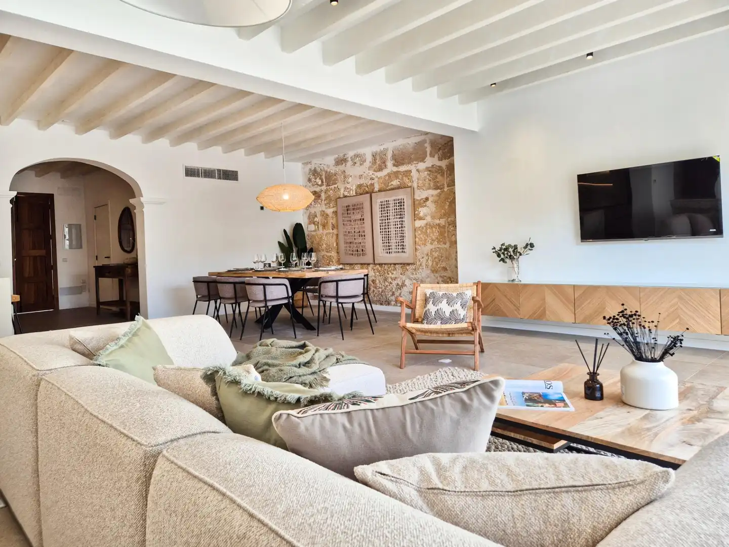 Sala d'estar de Casa o xalet en venda en  Palma de Mallorca amb Aire condicionat, Calefacció i Jardí privat