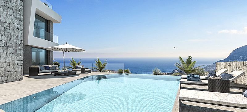 Piscina de Finca rústica en venda en Calpe / Calp amb Aire condicionat, Calefacció i Jardí privat