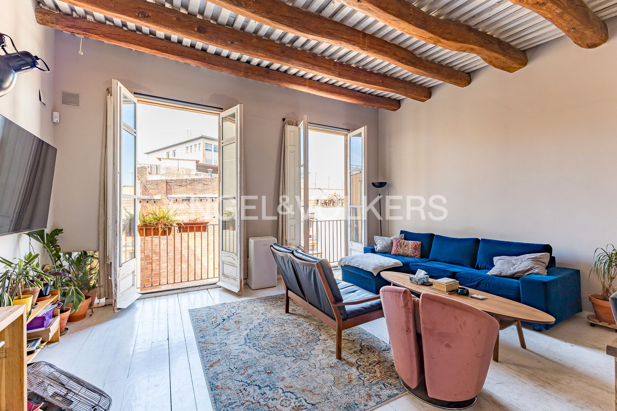 Sala d'estar de Àtic en venda en  Barcelona Capital amb Calefacció i Terrassa