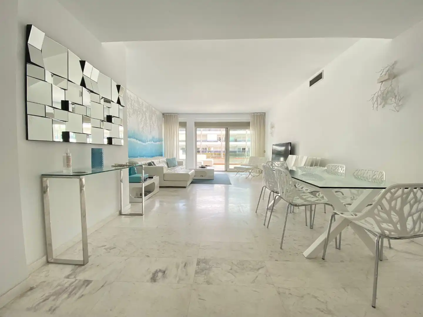 Living room of Flat for rent in Eivissa  with Air Conditioner, Terrace and Furnished
