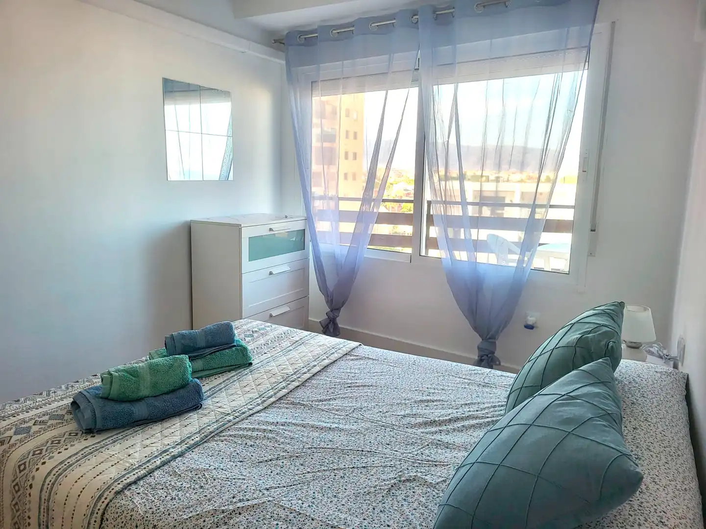 Bedroom of Flat for rent in Roquetas de Mar  with Air Conditioner, Terrace and Furnished