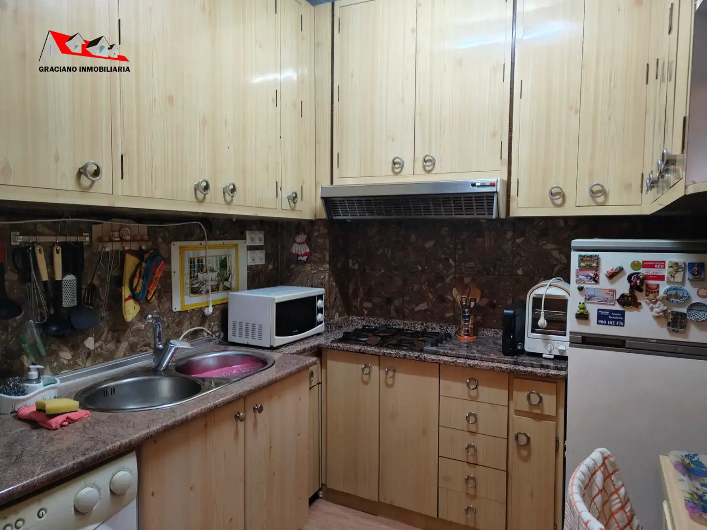 Kitchen of Flat for sale in  Albacete Capital  with Heating, Furnished and Washing machine