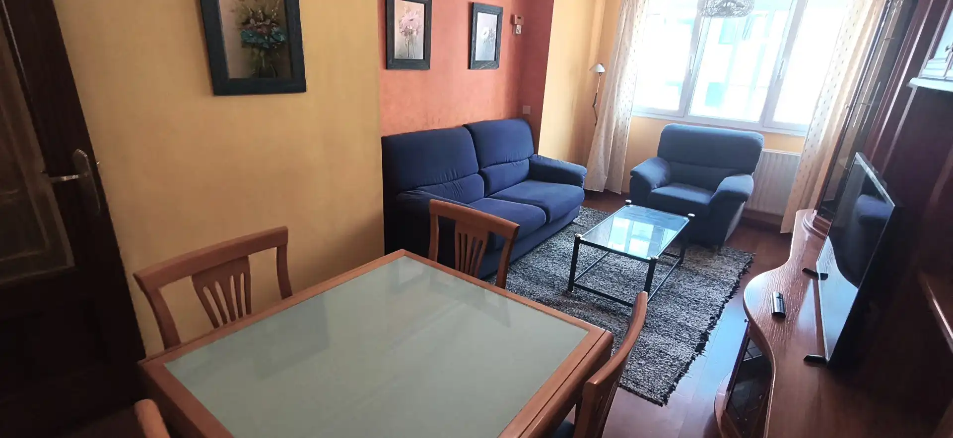 Sala de estar de Piso de alquiler en Burgos con Calefacción, Parquet y Terraza