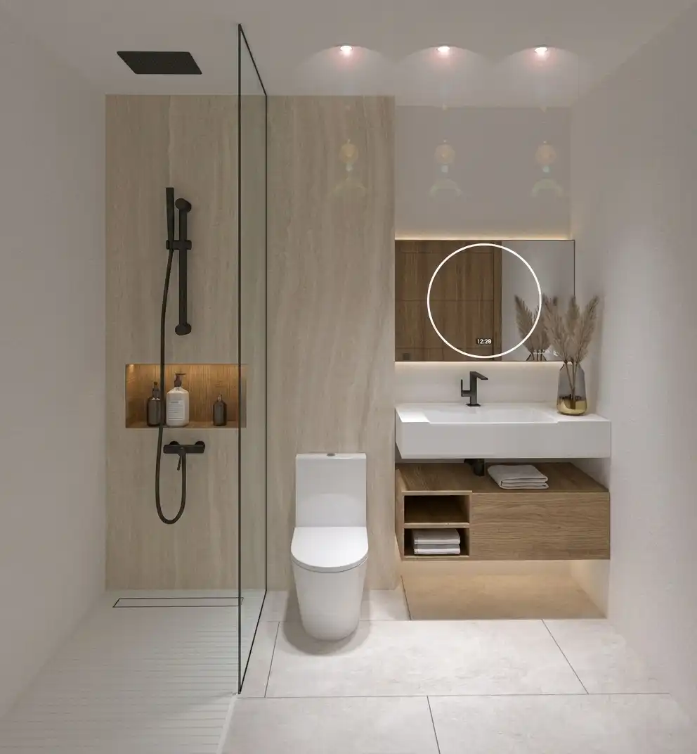 Baño de Casa o chalet en venta en Nerja con Aire acondicionado, Calefacción y Jardín privado