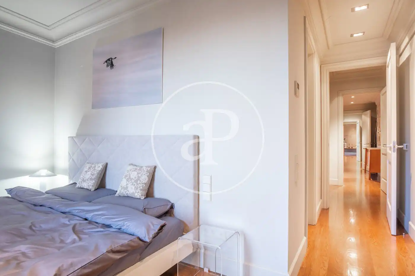 Schlafzimmer von Wohnung zur Miete in Barcelona mit Klimaanlage, Heizung und Möbliert