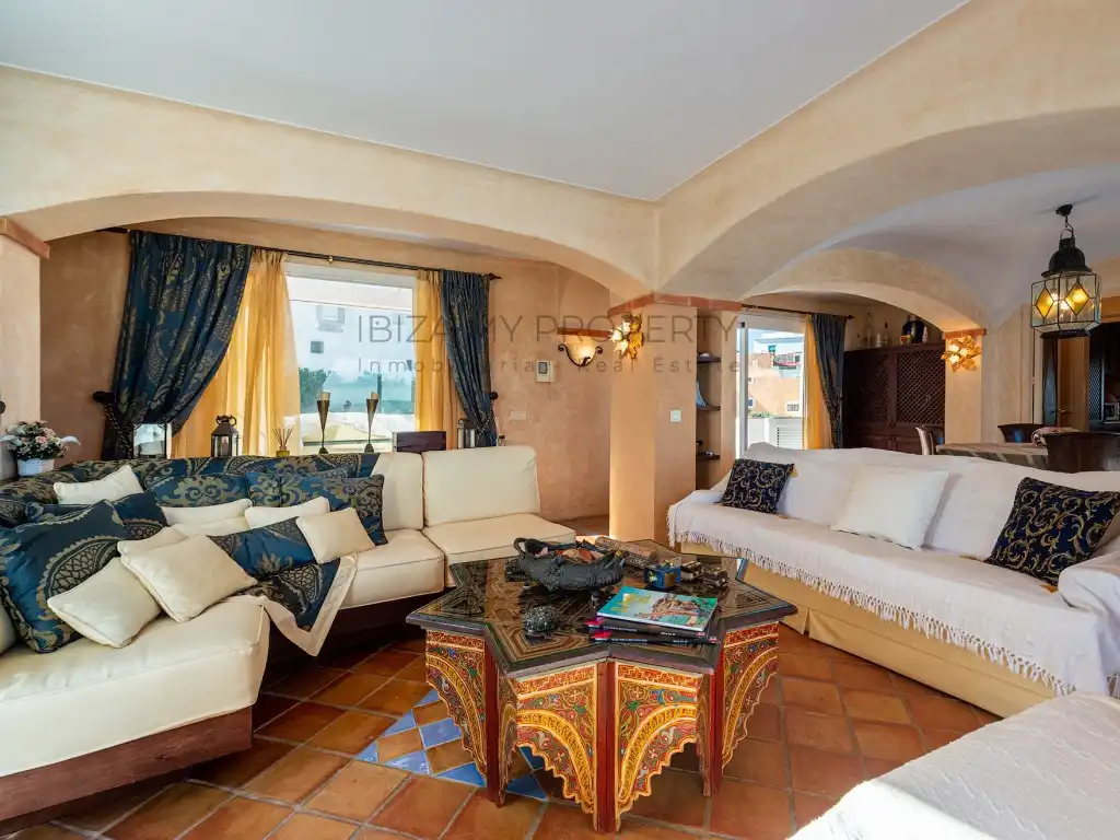 Sala de estar de Ático en venta en Eivissa con Aire acondicionado, Terraza y Amueblado