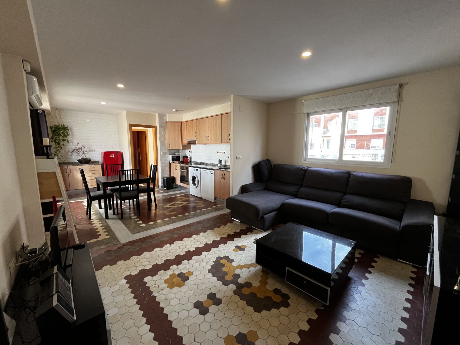 Living room of Attic to rent in  Valencia Capital  with Air Conditioner, Terrace and Furnished