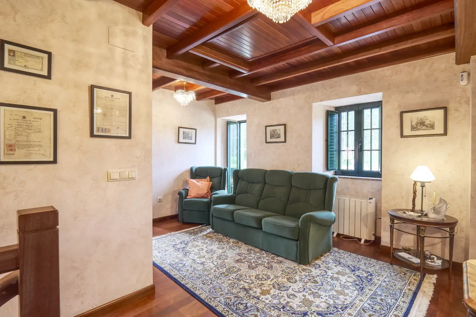 Sala de estar de Finca rústica en venta en Valdoviño con Calefacción, Jardín privado y Parquet