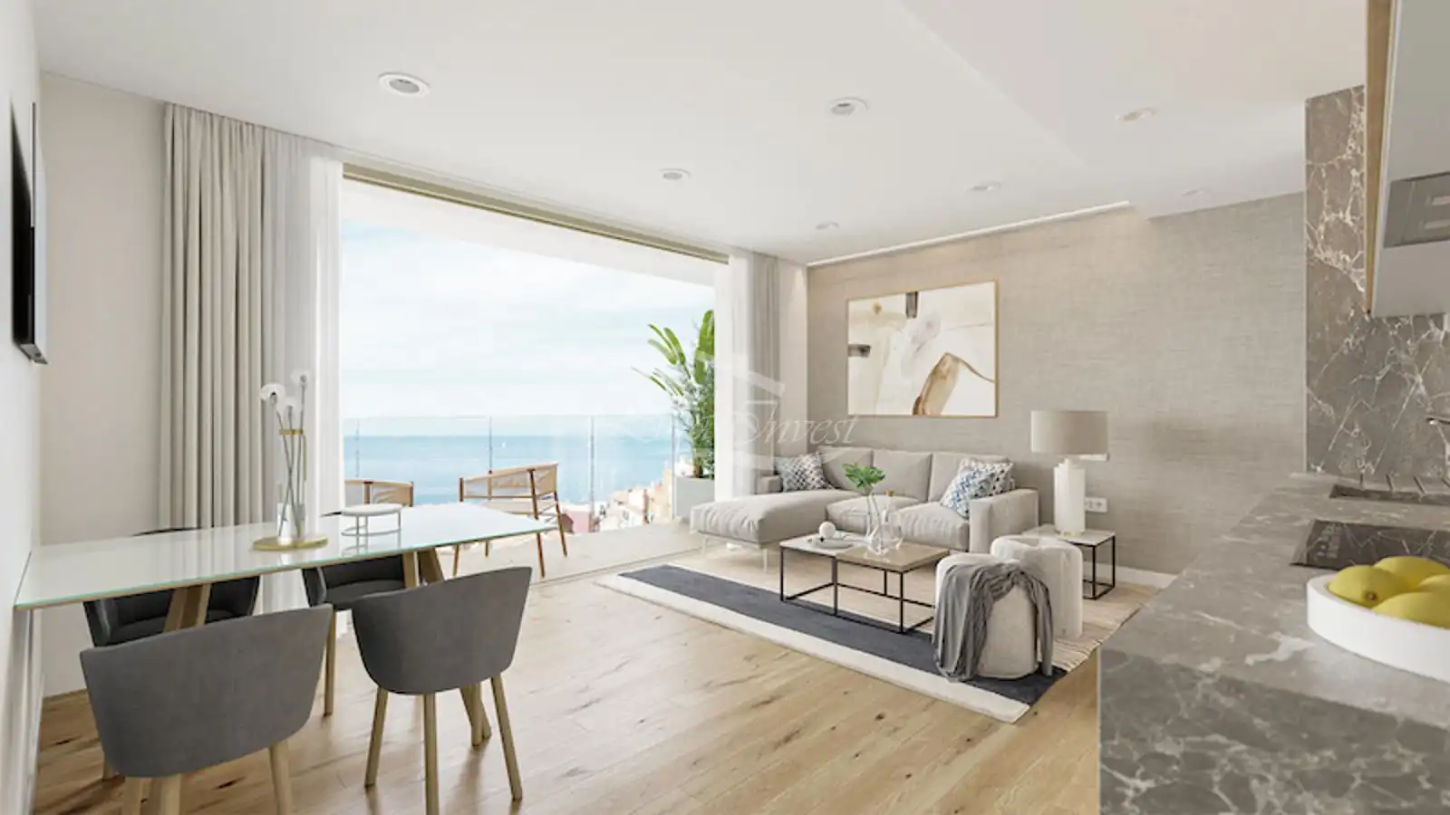Sala d'estar de Dúplex en venda en Santiago del Teide amb Aire condicionat, Parquet i Terrassa
