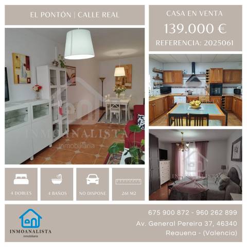 Casa-chalet en Venta en Calle Real en Requena