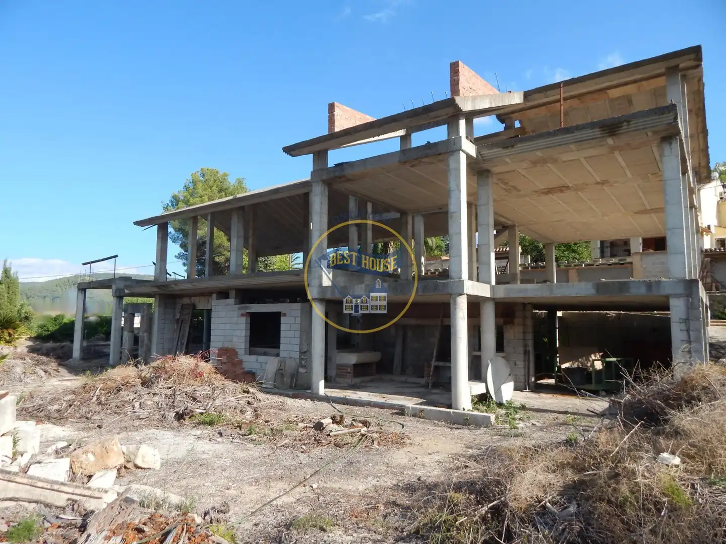 Vista exterior de Casa o chalet en venta en Albaida con Terraza y Piscina