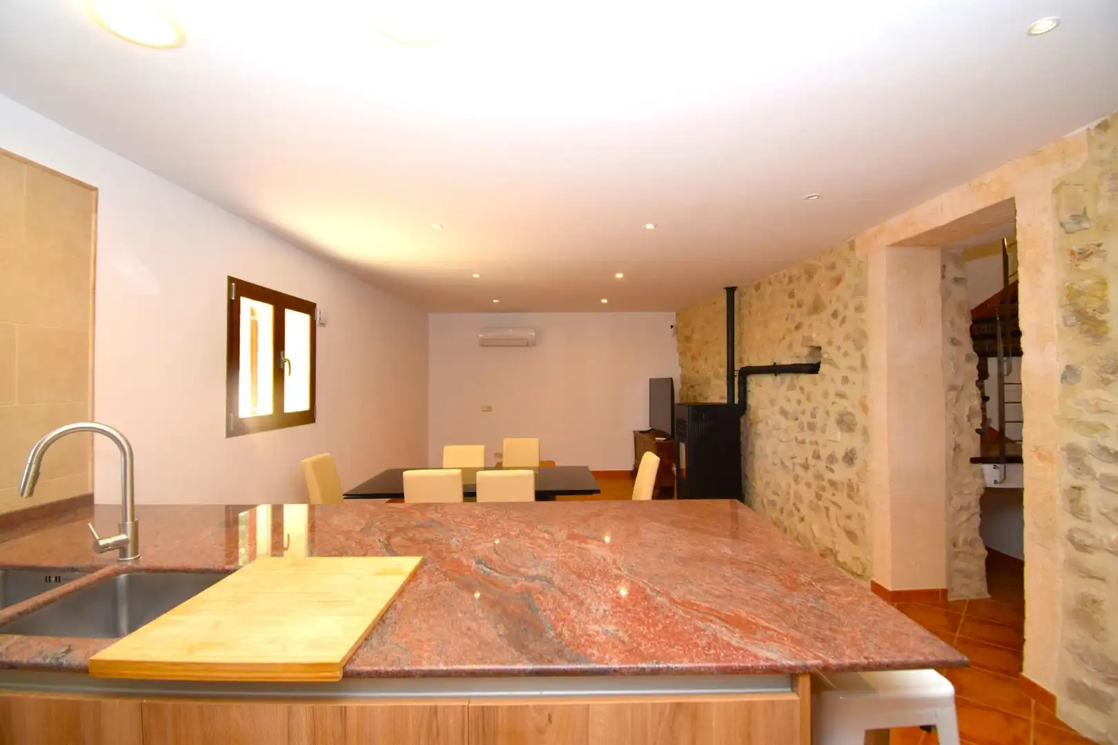 Kitchen of Country homes for rent in Sineu  with Air Conditioner, Private garden and Terrace