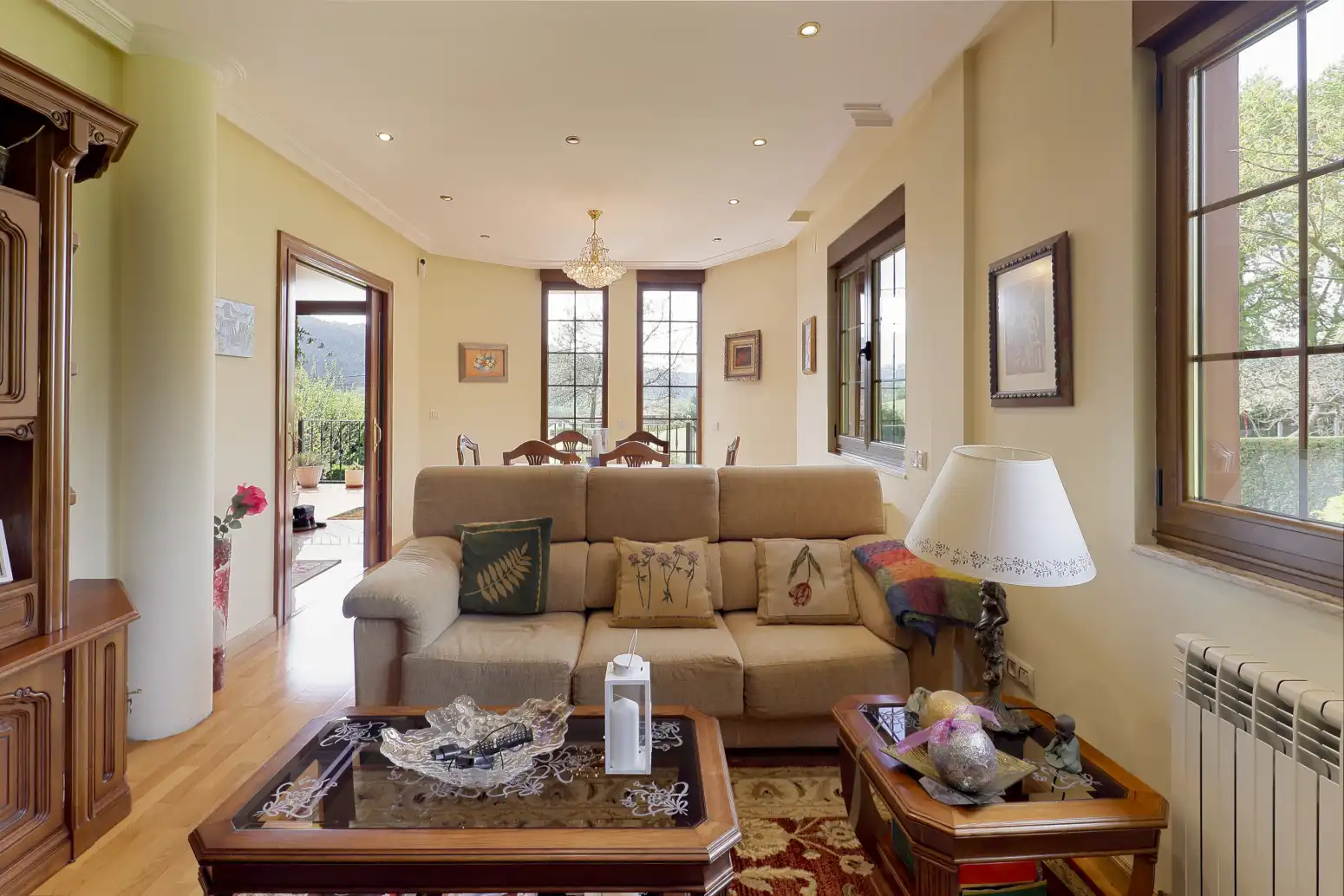 Sala de estar de Casa o chalet en venta en Gijón  con Calefacción, Parquet y Terraza