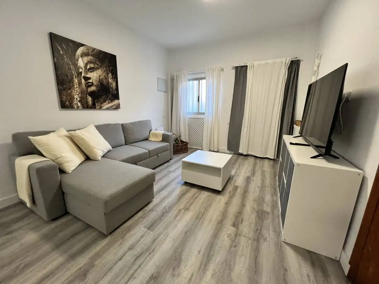 Living room of Flat for sale in Arona  with Parquet flooring and Furnished