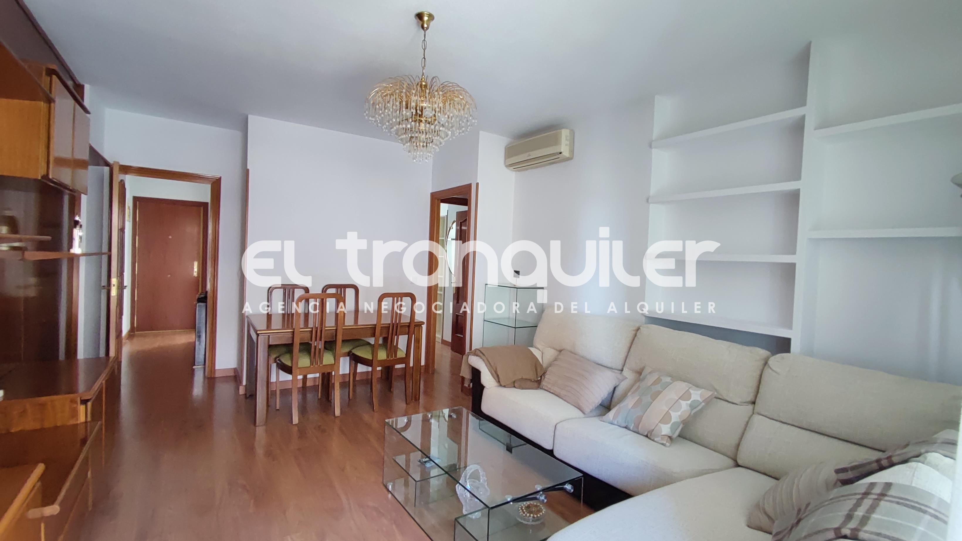 Living room of Flat to rent in  Madrid Capital  with Air Conditioner, Terrace and Furnished