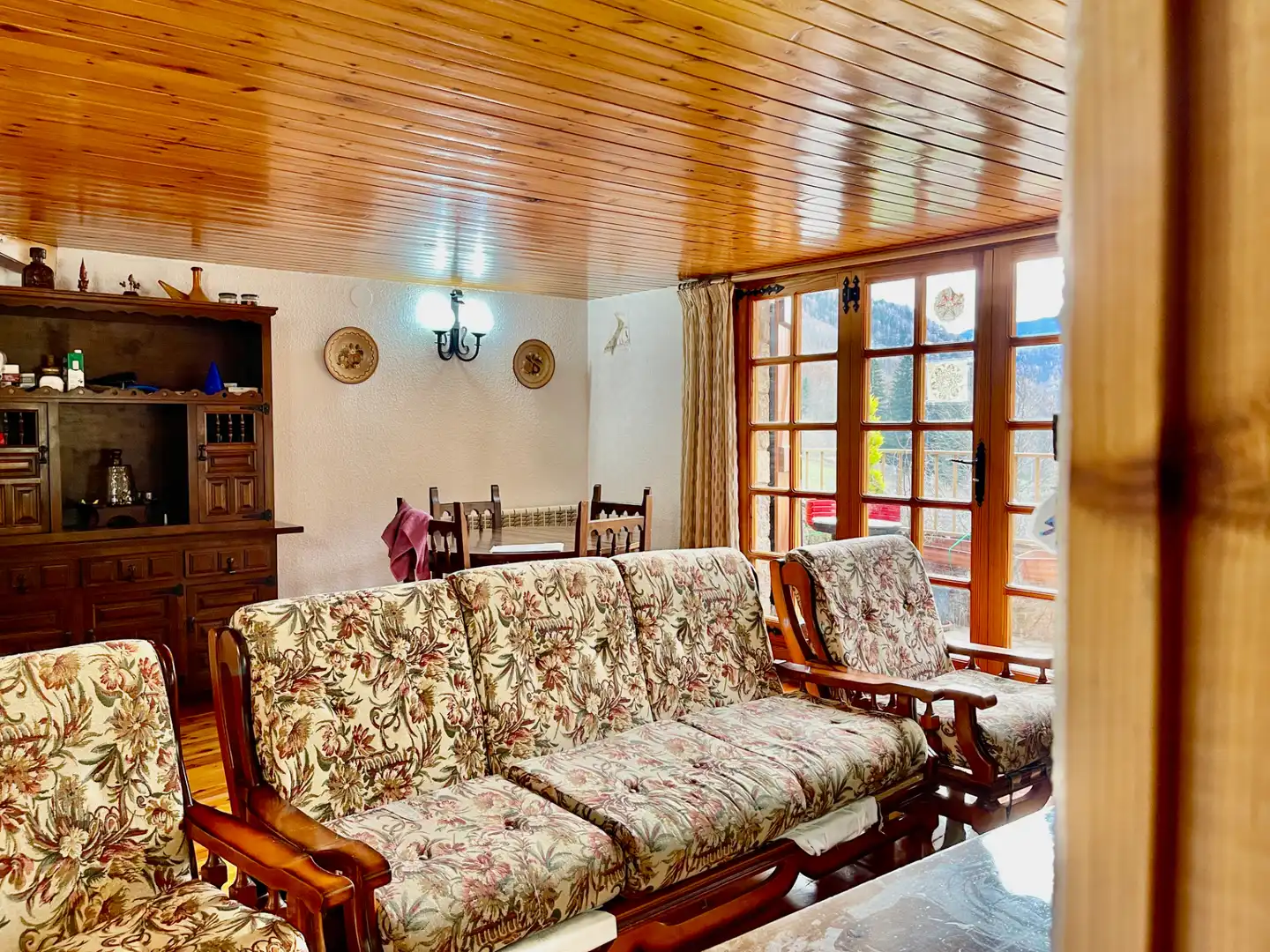 Sala de estar de Ático en venta en Setcases con Calefacción, Terraza y Amueblado