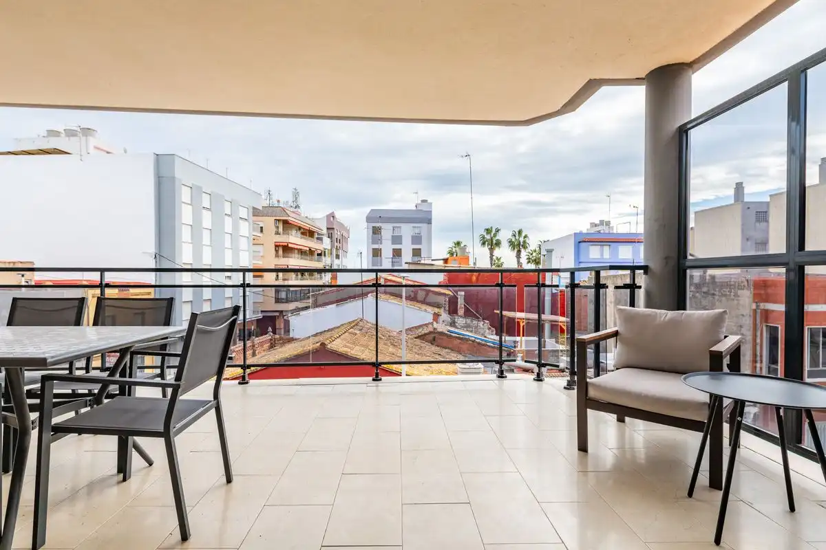 Terrace of Flat for sale in Moncofa  with Heating, Terrace and Furnished