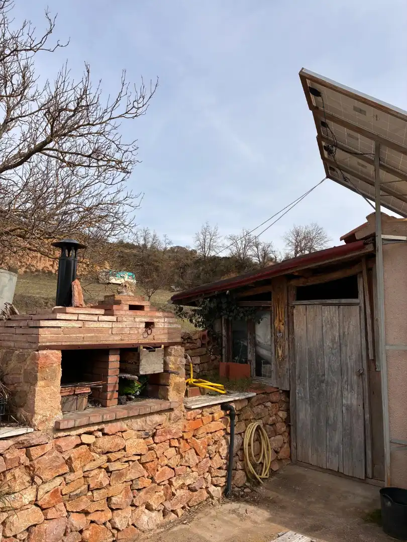 Vista exterior de Finca rústica en venda en Alquézar amb Jardí privat, Terrassa i Traster