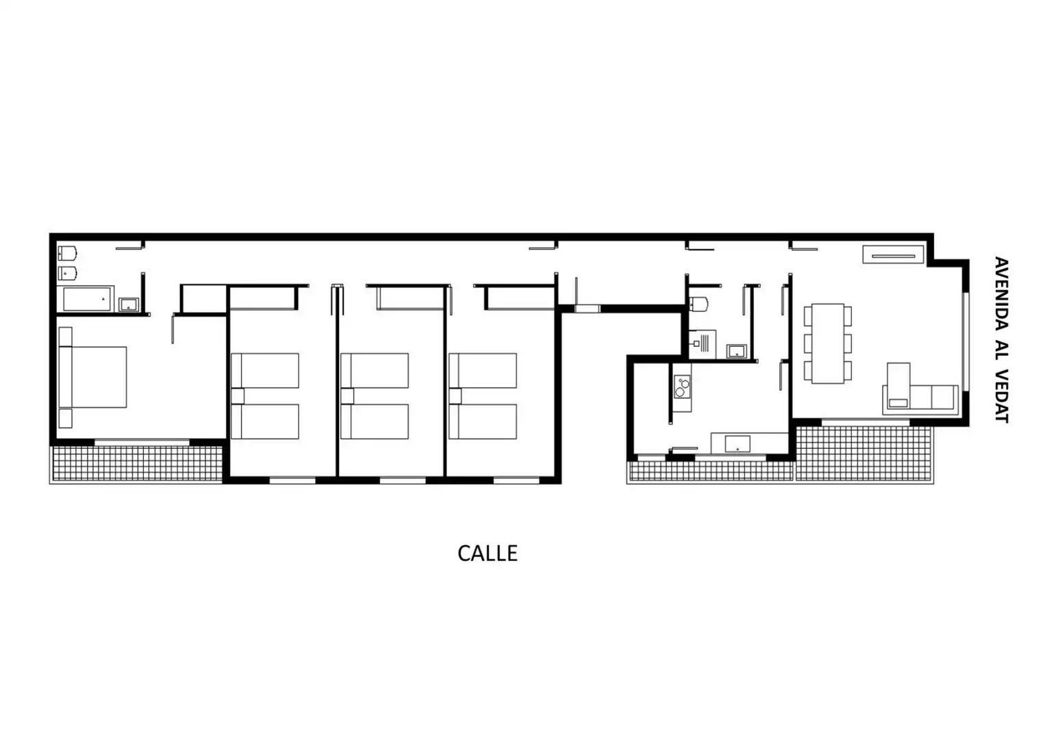 Piso con terraza en venta en Torrent - avenida al vedat, imagen 2